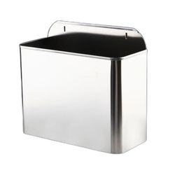 Papelera rectangular de 10lts de capacidad fabricada en Acero Inoxidable  satinado