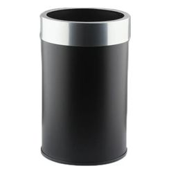 Papelera redonda con cabezal cromado 16lts