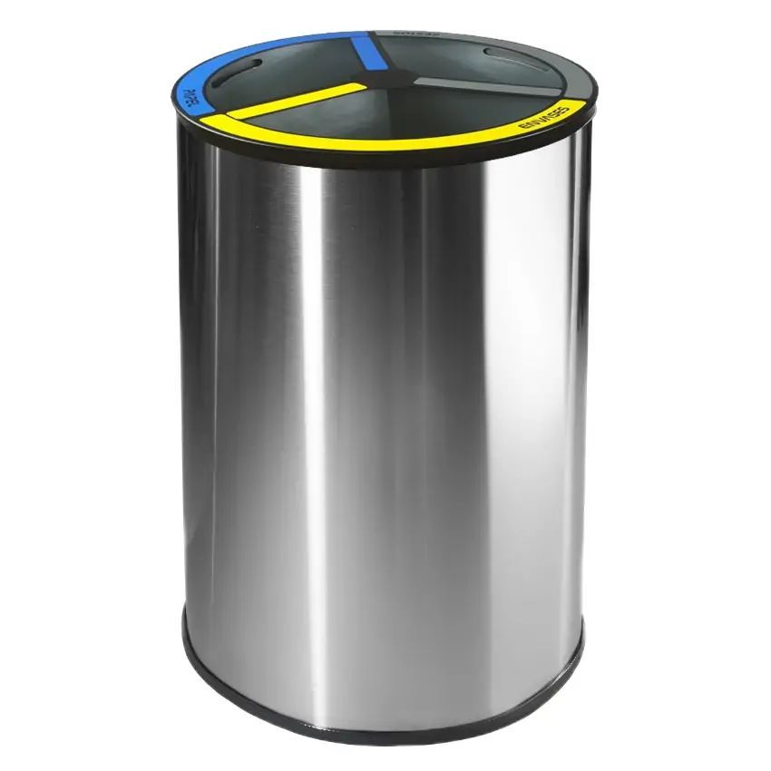Papelera selectiva 3x42l inox