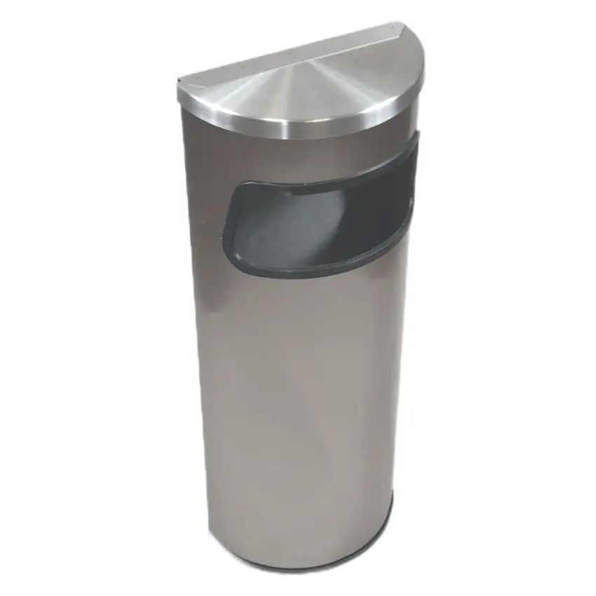 Papelera Semicircular con Tapa Ciega