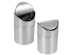 Papelera tapa basculante acero inox mate Ac-285 Pyp