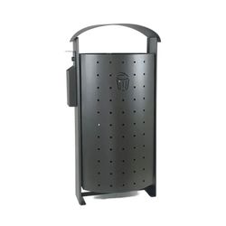 Papelera urbana 100lt con Cuerpo abatible y Cenicero lateral