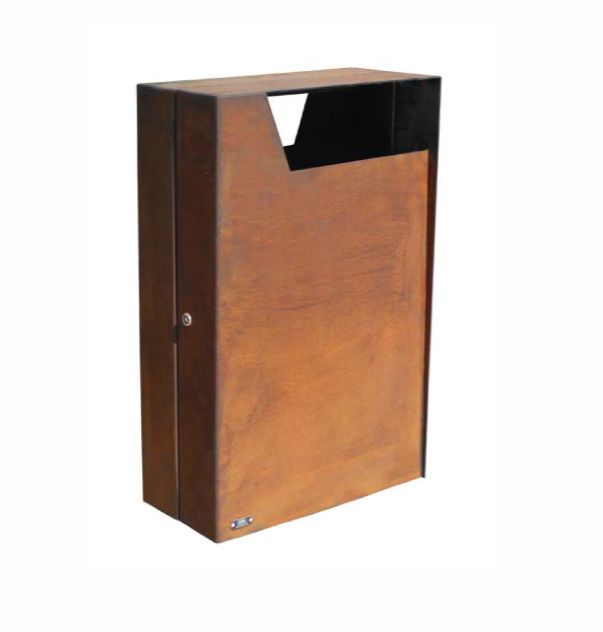 Papelera Urbana de acero corten para exterior