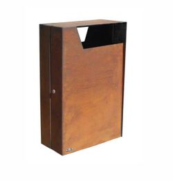 Papelera Urbana de acero corten para exterior