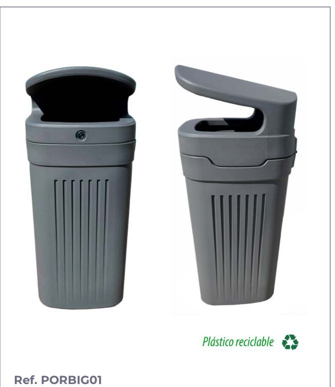 Papelera Urbana Polietileno Reciclada