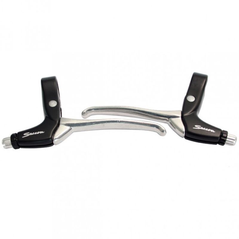 Par de manetas freno saccon mtb grip-shift aluminio