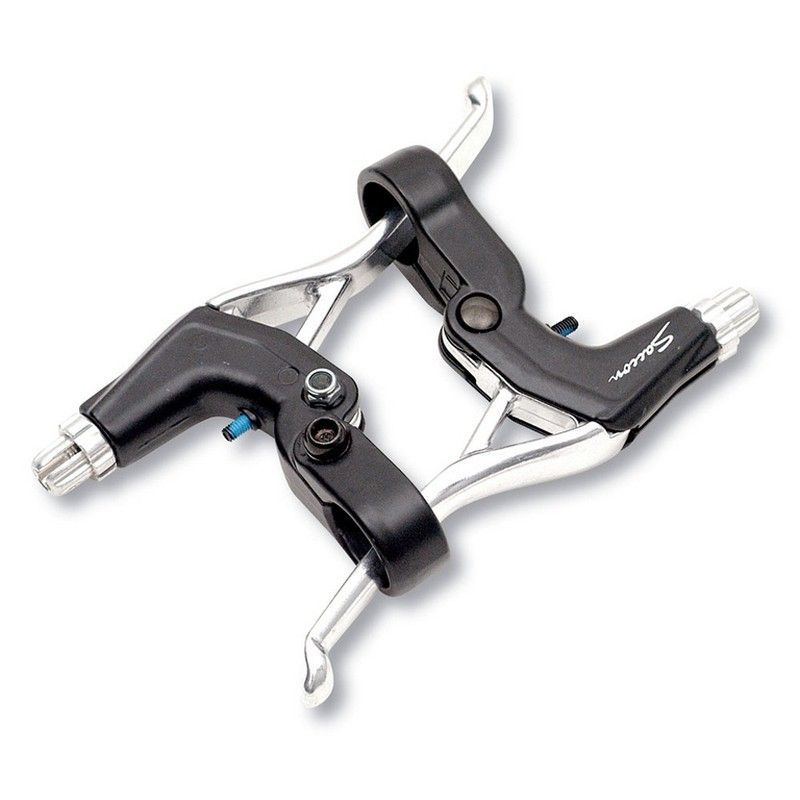 Par de manetas saccon freno -v- brake plata