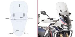 Parabrisas airflow crf1000l africa twin 16>19 y adventure sports 18>19