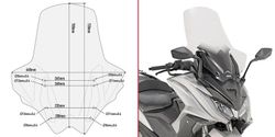 Parabrisas completo givi kymco ak 550 17>