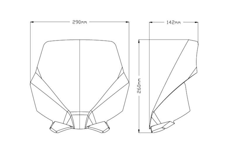 Parabrisas Sport MONSTER 821/821 STRIPE/1200/S