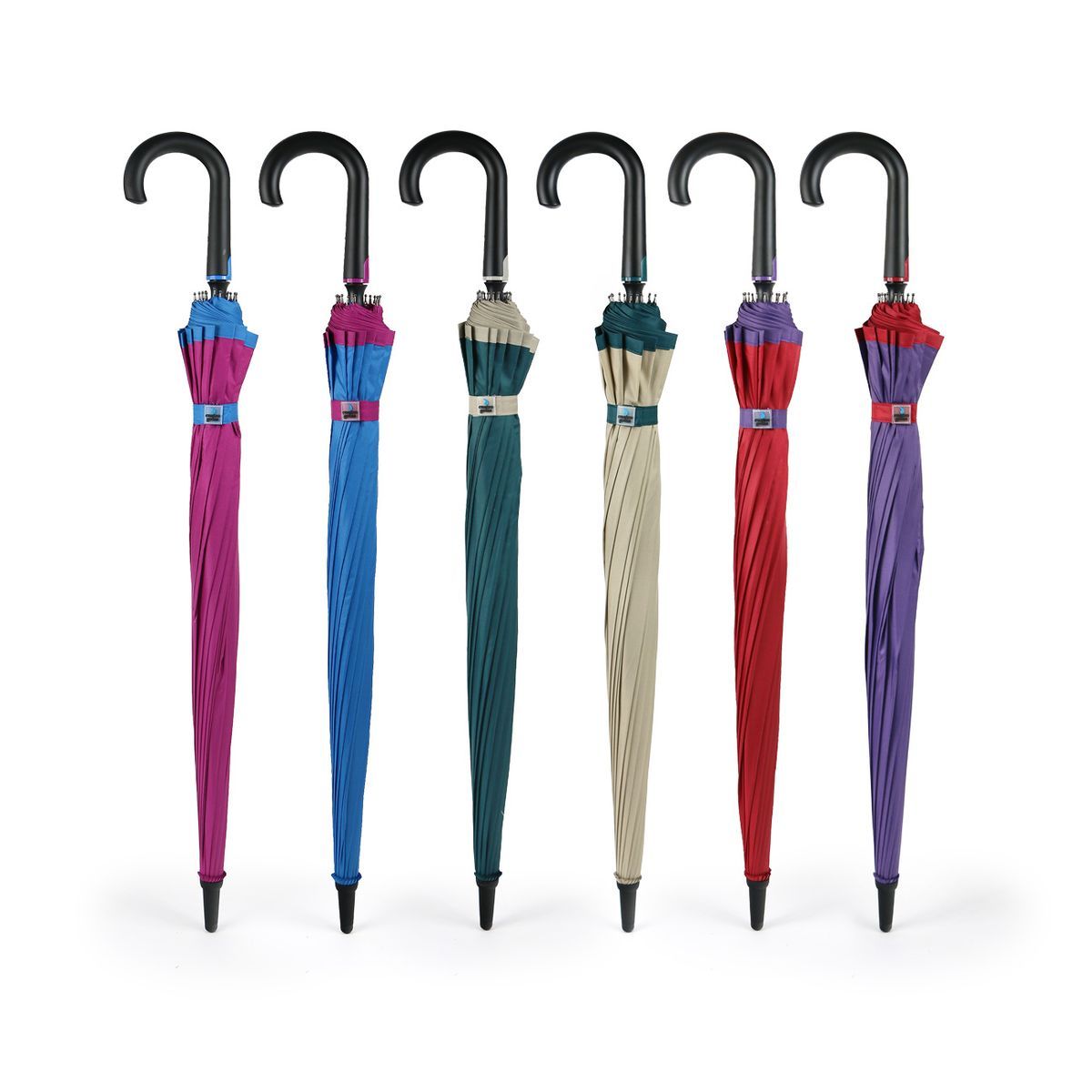 Paraguas Largo Mujer Auto 16 varillas elegir color al hacer pedido 65/16-Ø110cm