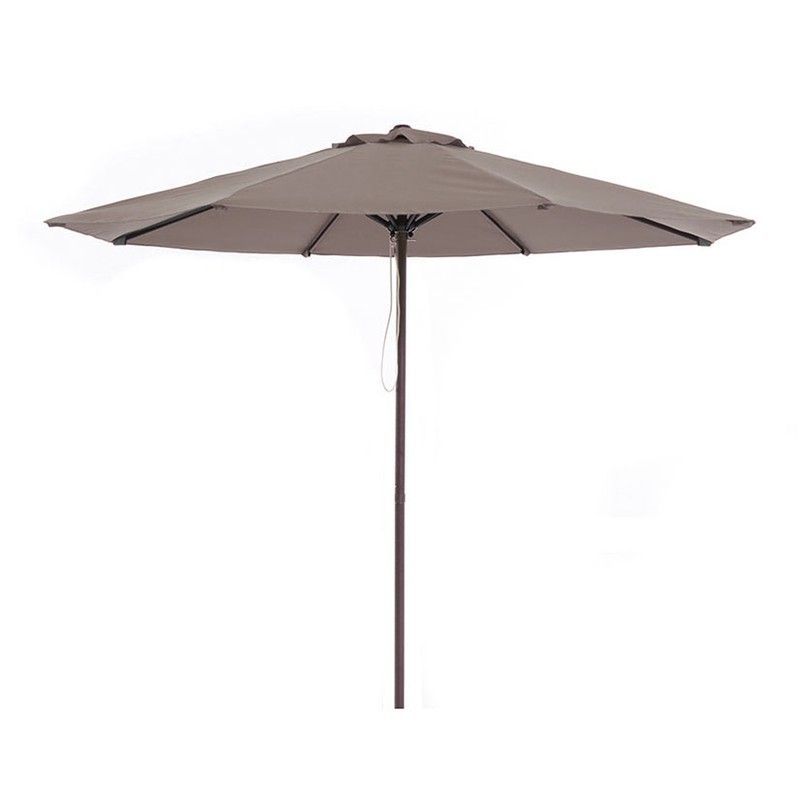 Parasol de aluminio imitación madera con toldo de 3 metros Gran ligereza y resistencia al exterior. ( 8704N114)