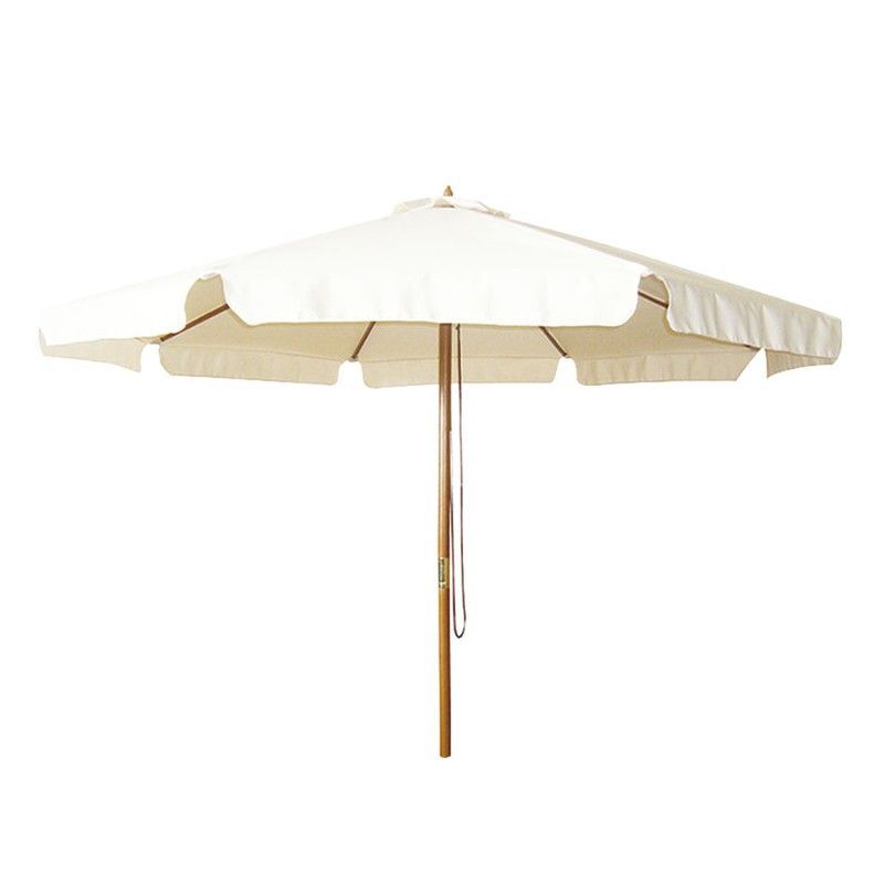Parasol Madera 3 M Crudo.Polea