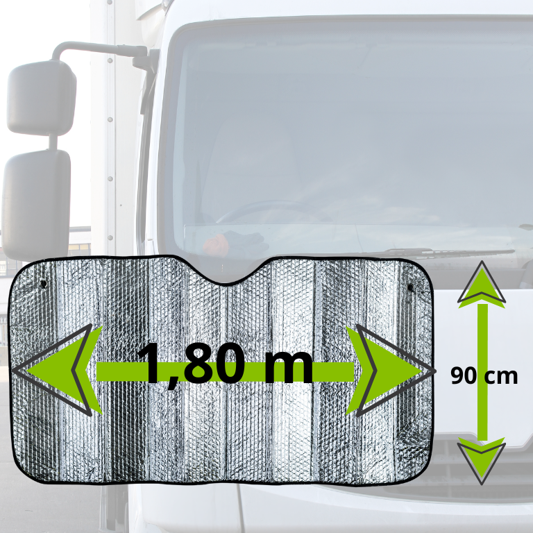 Parasol plegable 180x90 cm para parabrisas de camión medio