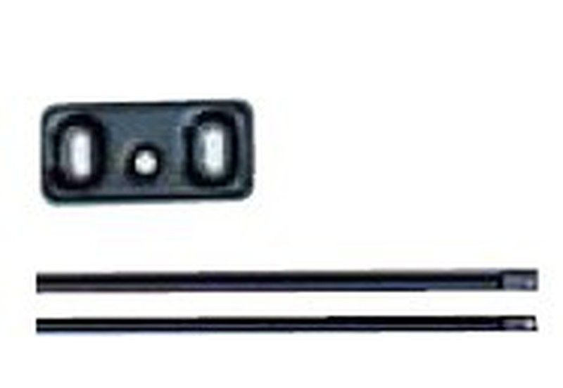 Pareja varillas antip alt. Max. 2400 mm negro.