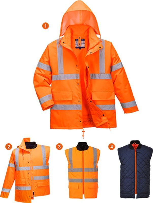 Parka 4 en 1 Traffic  de alta visibilidad