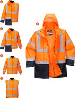 Parka 5 en 1 Executive de alta visibilidad