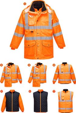 Parka 7 en 1 de alta visibilidad Traffic