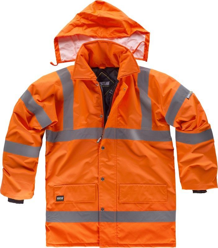 Parka acolchada alta visibilidad  Naranja