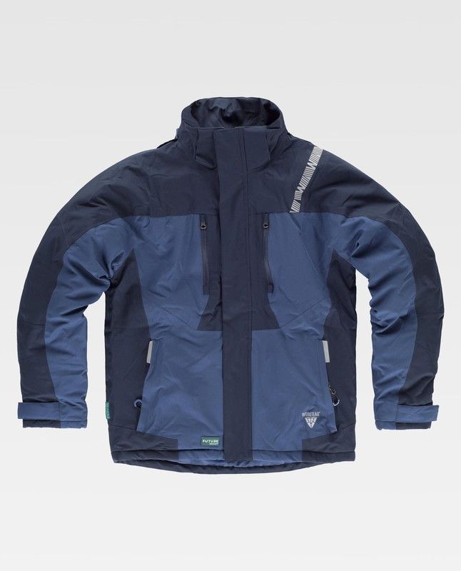 Parka acolchada combinada Color Marino+Azafata