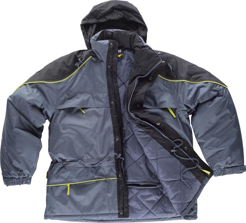 Parka acolchada  Gris Oscuro / Negro