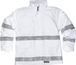 Parka tejido oxford acolchada Blanco