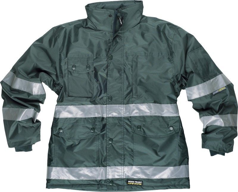 Parka tejido oxford acolchada Verde