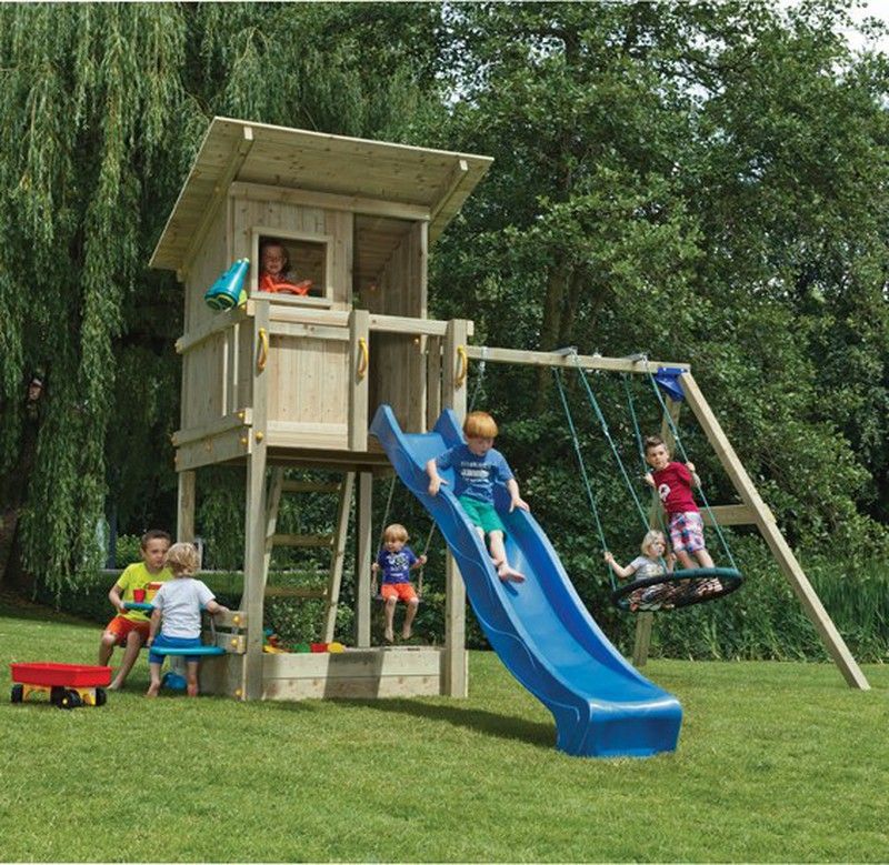 Parque de juegos torre Beach + columpio doble