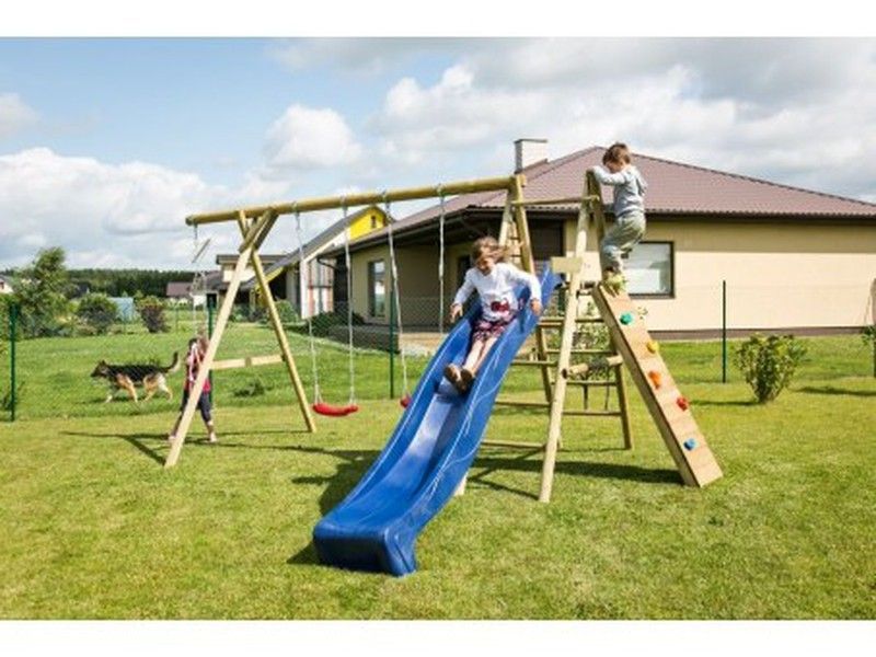 Parque infantil madera Brenda con tobogan