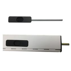 PASADOR ENCASTAR CON ESCUDO PVC 100 mm.