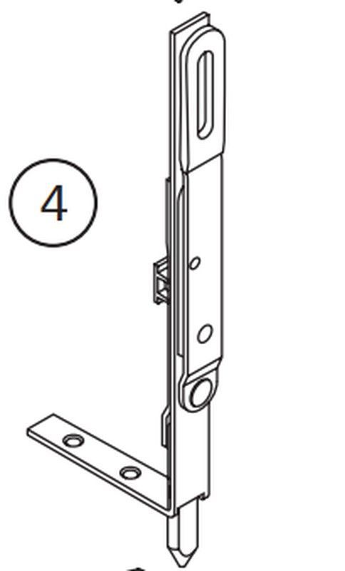 Pasador puerta 150 mm SIL(ANGULO)