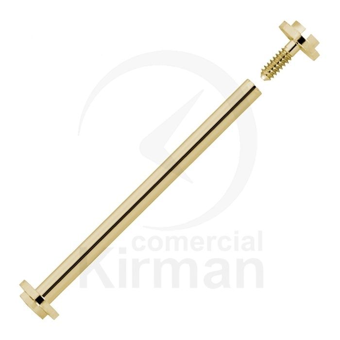 Pasadores Reloj Acero Dorado 206010 Roscados Diámetro 1,30mm x 18mm Largo