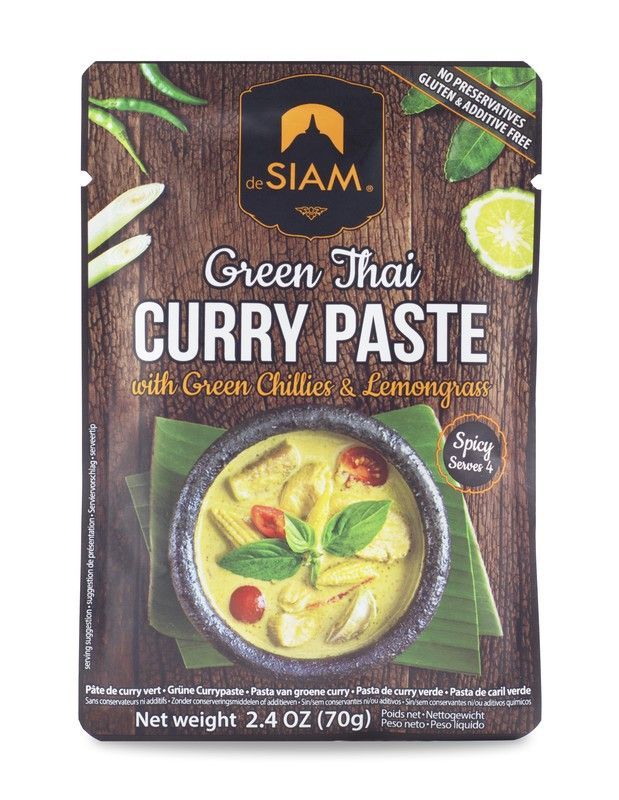 Pasta curry verde (picante) de siam 70 grs