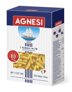 Pasta Italiana Fusilli N 78 Box 500G Agnesi