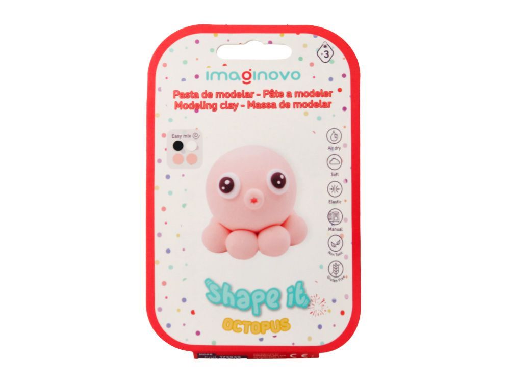 Pasta para modelar imaginovo de secado al aire set de colores surtidos con instrucciones pulpo