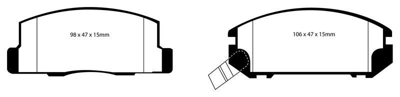 Pastillas de freno ebc DP21107