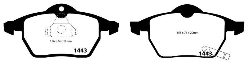 Pastillas de freno ebc DP41443R