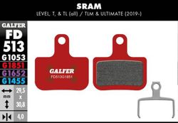🛑 Pastillas de Freno Galfer Advance – Color Rojo | Compatibles SRAM Level T/TL 🚴‍♂️🔥