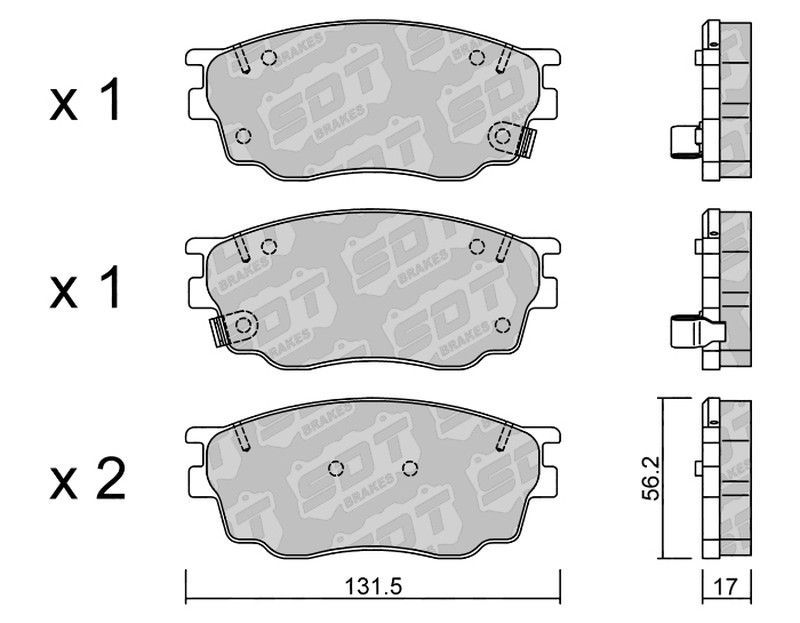 Pastillas de freno SDT FDHP 1050 2101100