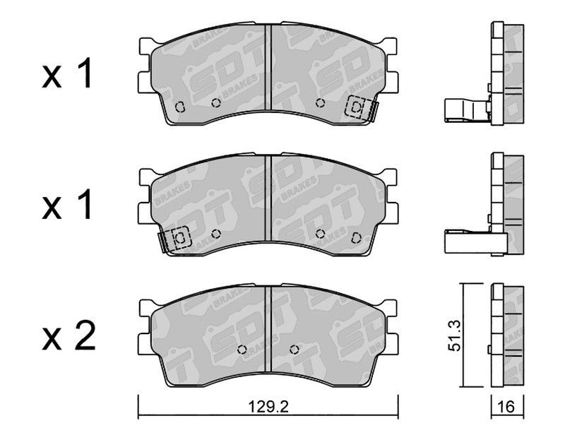 Pastillas de freno SDT FDHP 1050 2103700