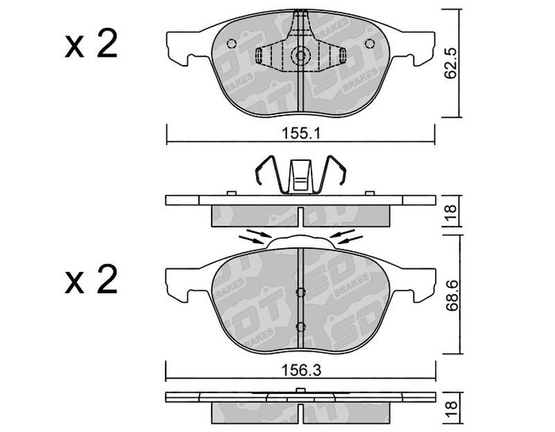 Pastillas de freno SDT FDHP 1050 2105901