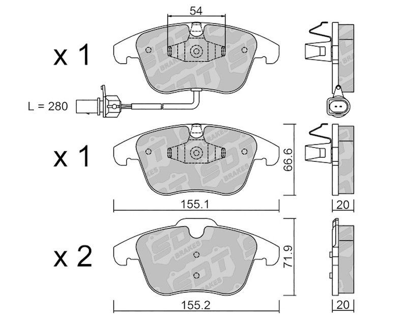 Pastillas de freno SDT FDHP 1050 2107204