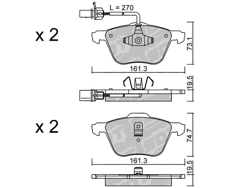 Pastillas de freno SDT FDHP 1050 2107500