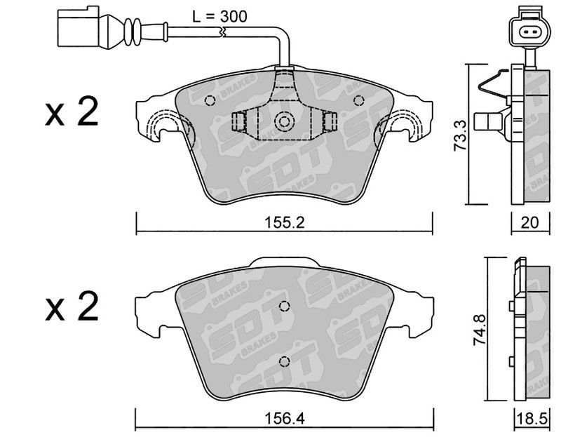 Pastillas de freno SDT FDHP 1050 2107602