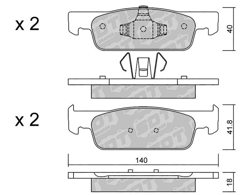 Pastillas de freno SDT FDHP 1050 2110900
