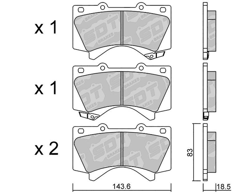 Pastillas de freno SDT FDHP 1050 2115300
