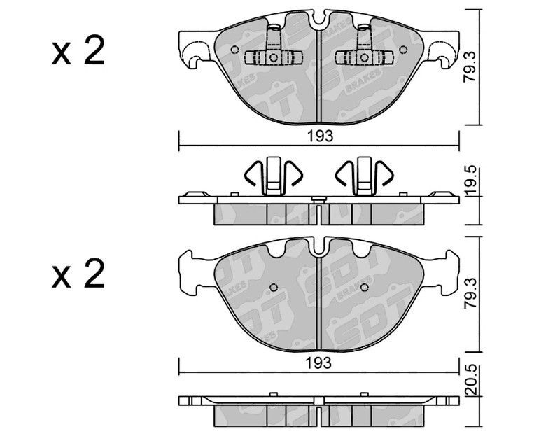 Pastillas de freno SDT FDHP 1050 2115500