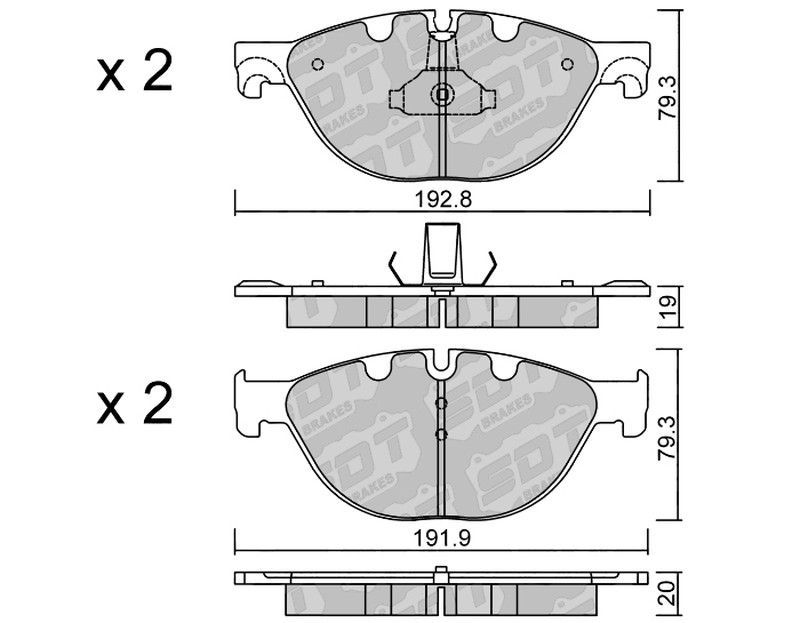Pastillas de freno SDT FDHP 1050 2116100
