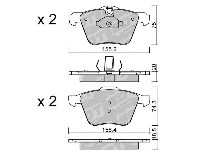 Pastillas de freno SDT FDHP 1050 2116400