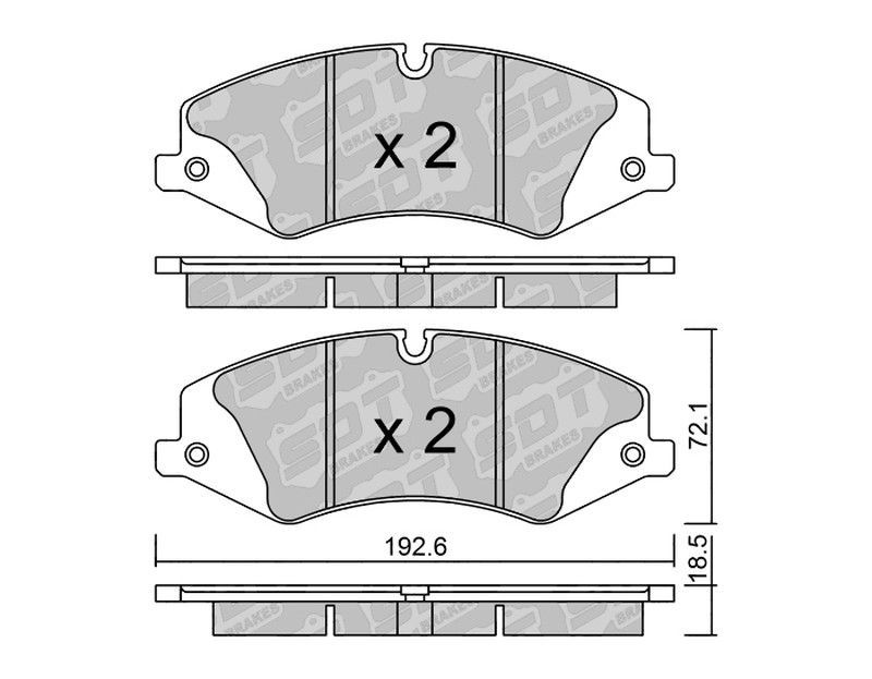 Pastillas de freno SDT FDHP 1050 2116500